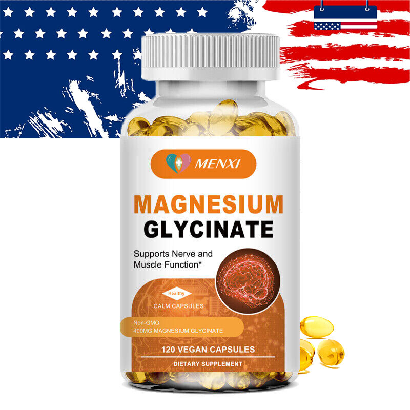 Magnesium Glycinate 400MG High Absorption,Improved Sleep,Stress & Anxiety Relief