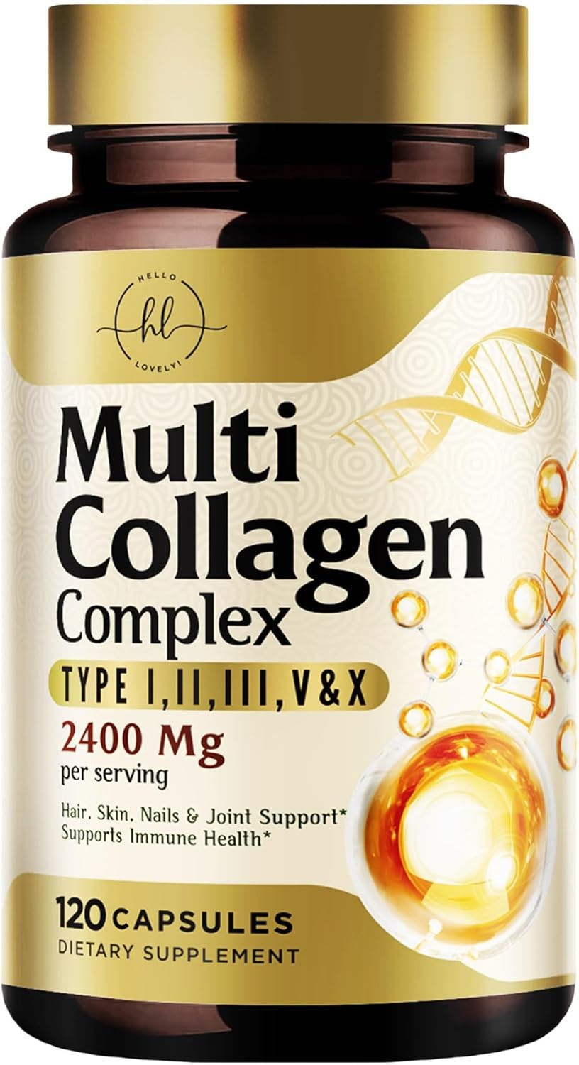 Multi Collagen Peptides 2400mg for Women – Best Hydrolyzed Collagen Complex wi