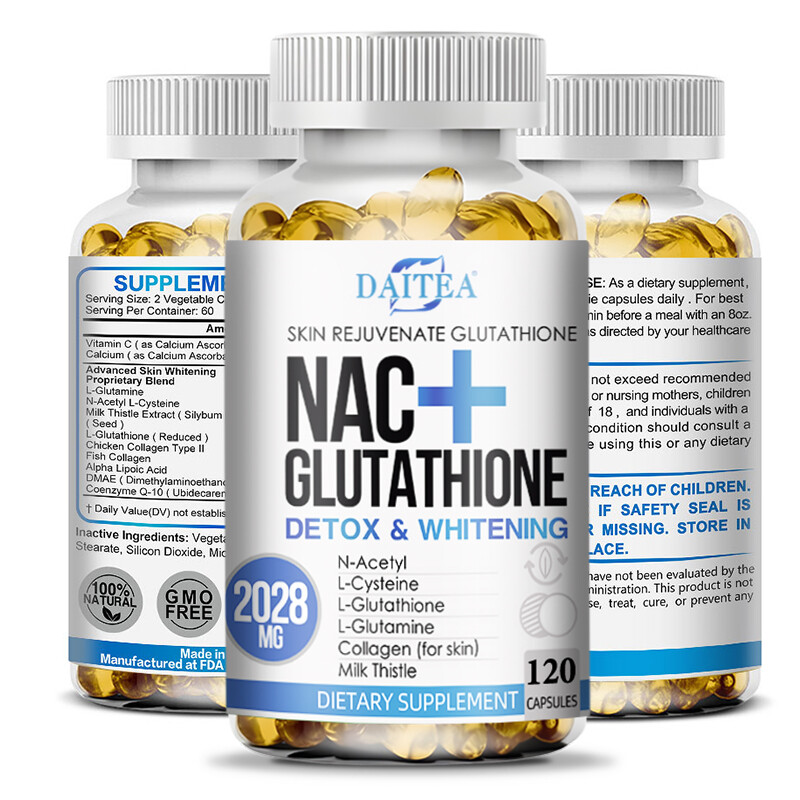 L Glutathione NAC Collagen Skin Whitening Lightening Dark Spots Acne Scar Remova
