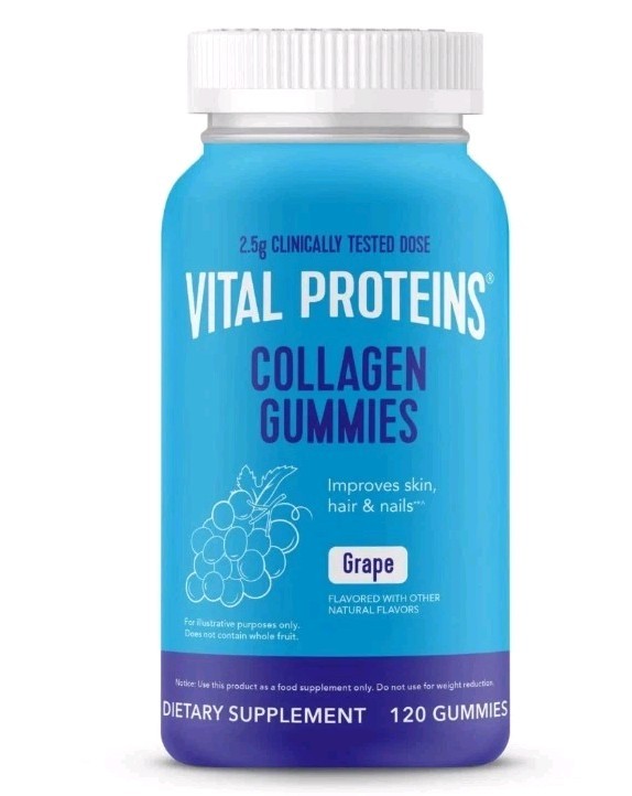 Vital Proteins Collagen Peptides Grape Flavored Dietary Supplement 120 Gummies