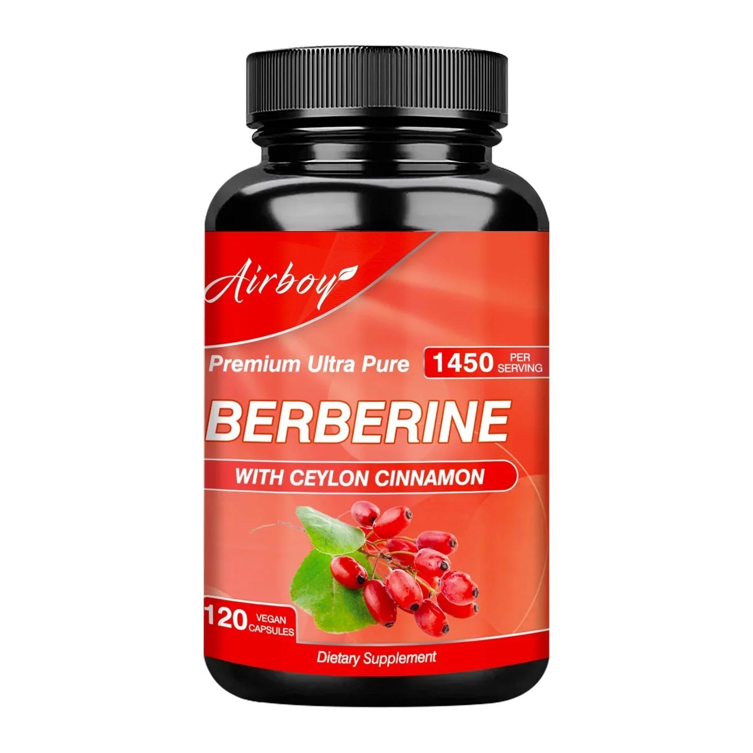 Berberine Capsules Digestive Comfort Overall Health Immune Support 120 Count