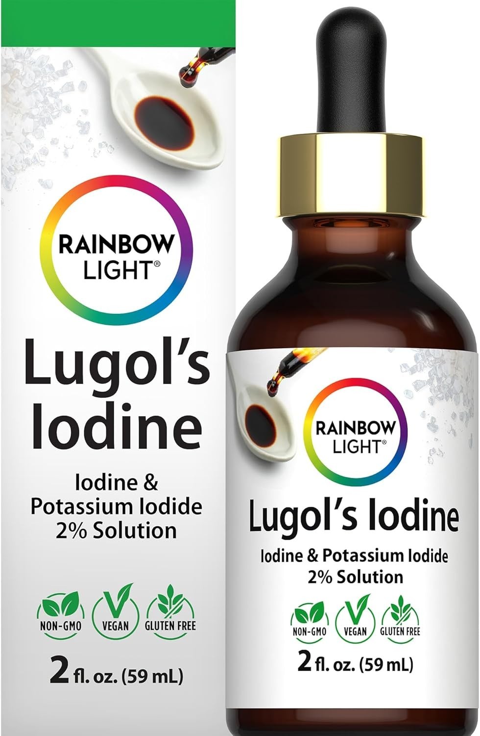 2% Iodine Solution Iodine & Potassium Iodide 2% Thyroid Support Supplement Drops