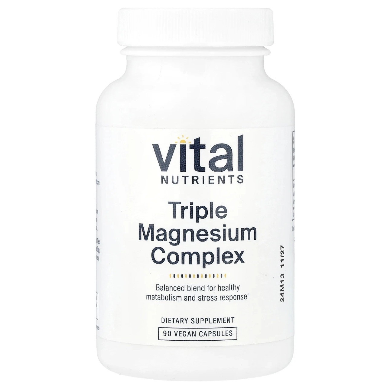 Vital Triple Magnesium Complex, 90 Vegan Capsules 250 mg per Capsule 02/2027