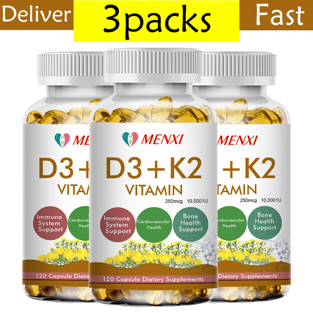 Vitamin D3 10000IU & K2 MK-7 250mcg – Extra Strength D3 K2 Supplements 360 Pills