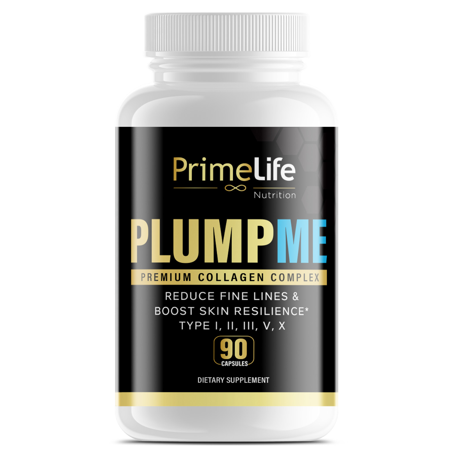 Hair Multi Collagen Peptides Pills 1800 Mg – Type I, II, III, V, X PrimeLife