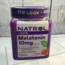 Melatonin Sleep Aid Gummies Fall Asleep Faster Strawberry 10mg, 60 Count