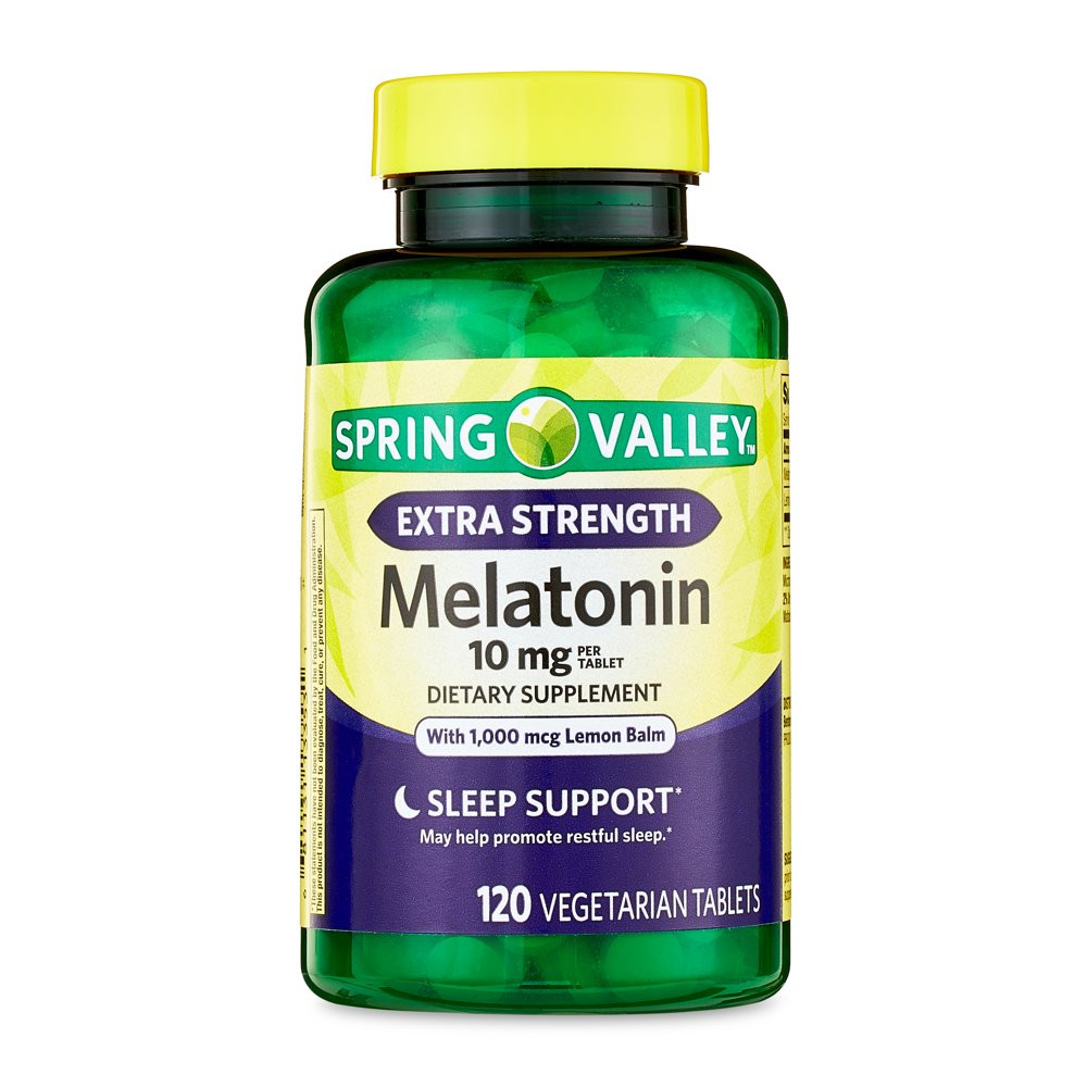 Extra Strength Melatonin Tablets Dietary Supplement, 10 Mg, 120 Count