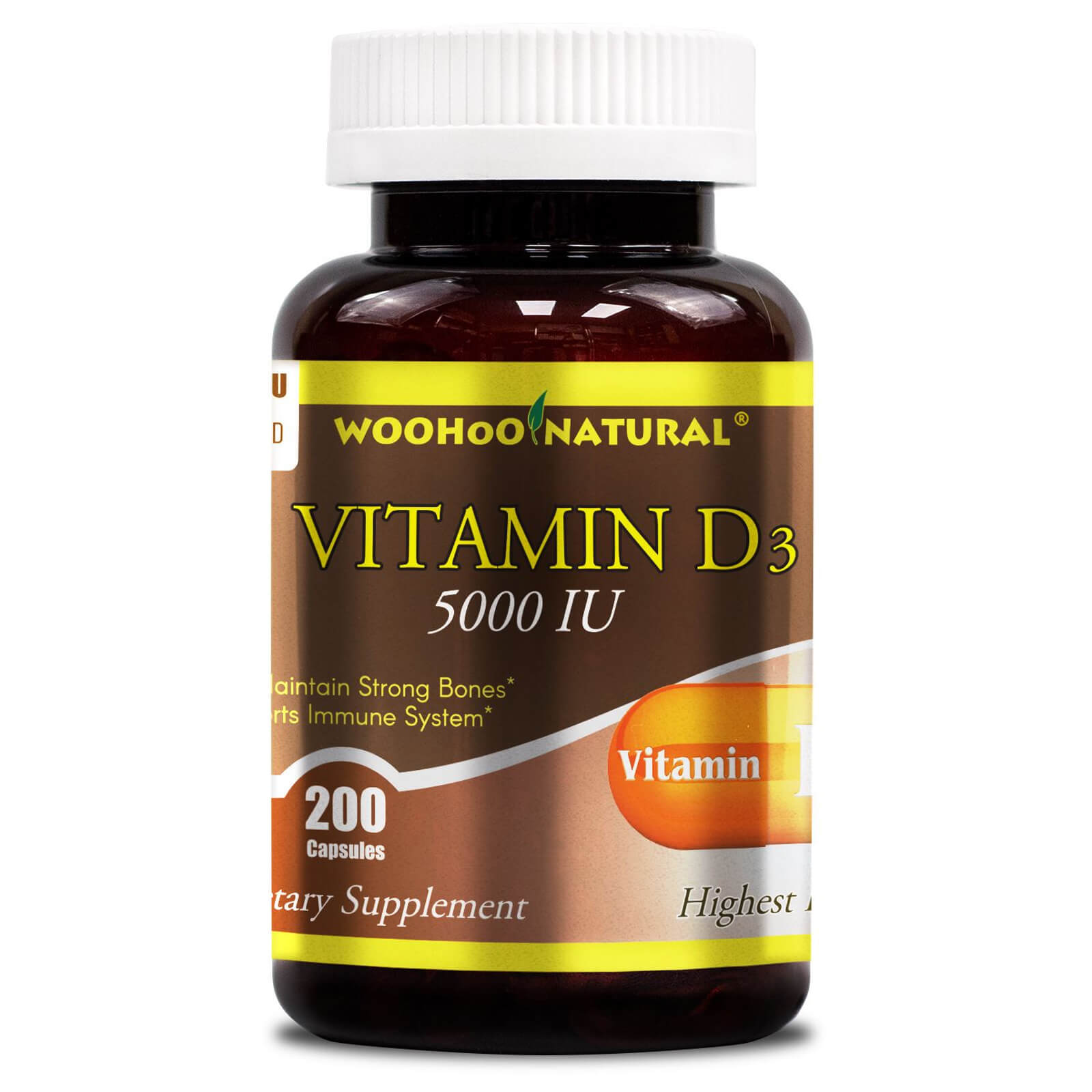 Vitamin D3 5000IU 200 Capsules