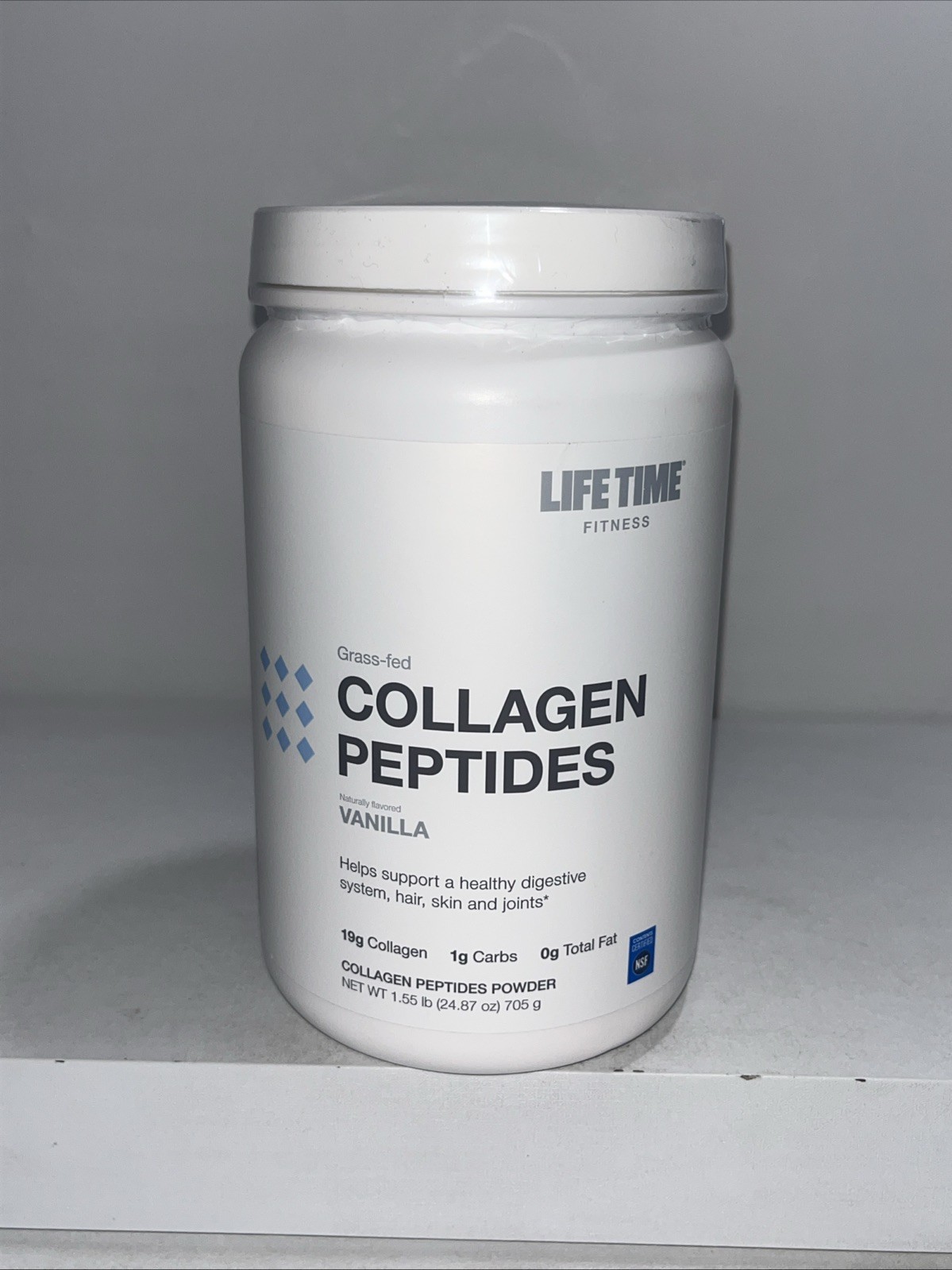 Sealed Lifetime Grass Fed Collagen Peptides, Vanilla, 1.55lbs