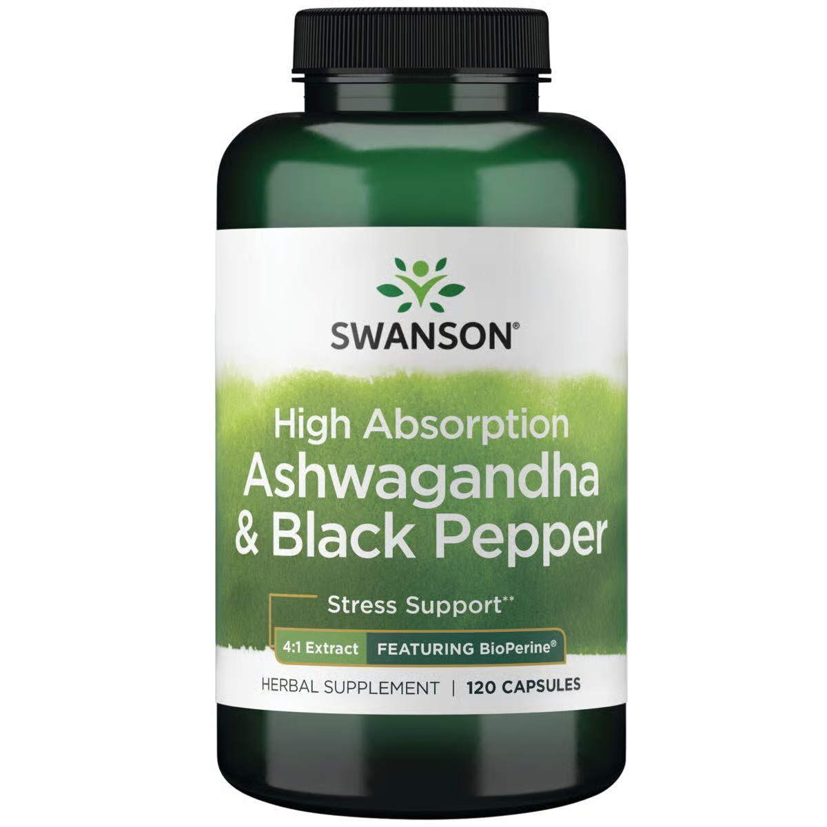 Swanson High Absorption Ashwagandha & Black Pepper – Featuring Bioperine