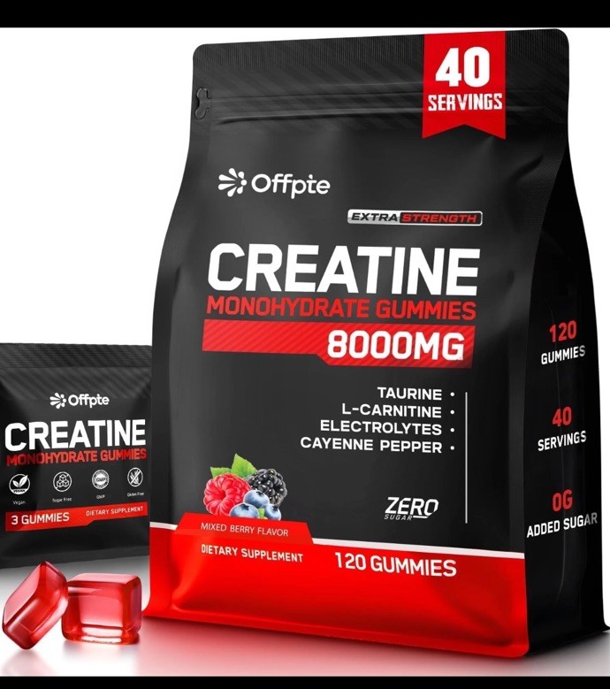Creatine Monohydrate Complex 120 Gummies 8000MG Workout Muscle Builder Men Women
