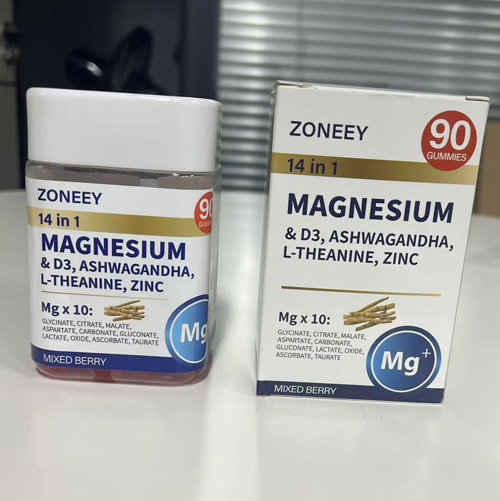 Magnesium Glycinate Complex 14-in-1 Gummies w/ Ashwagandha L-Theanine D3 & Zinc
