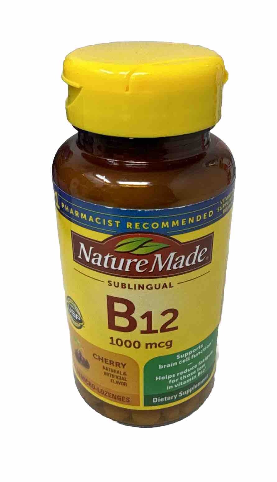 Nature Made Vitamin B-12 – Cherry 1,000 mcg 50 Tabs