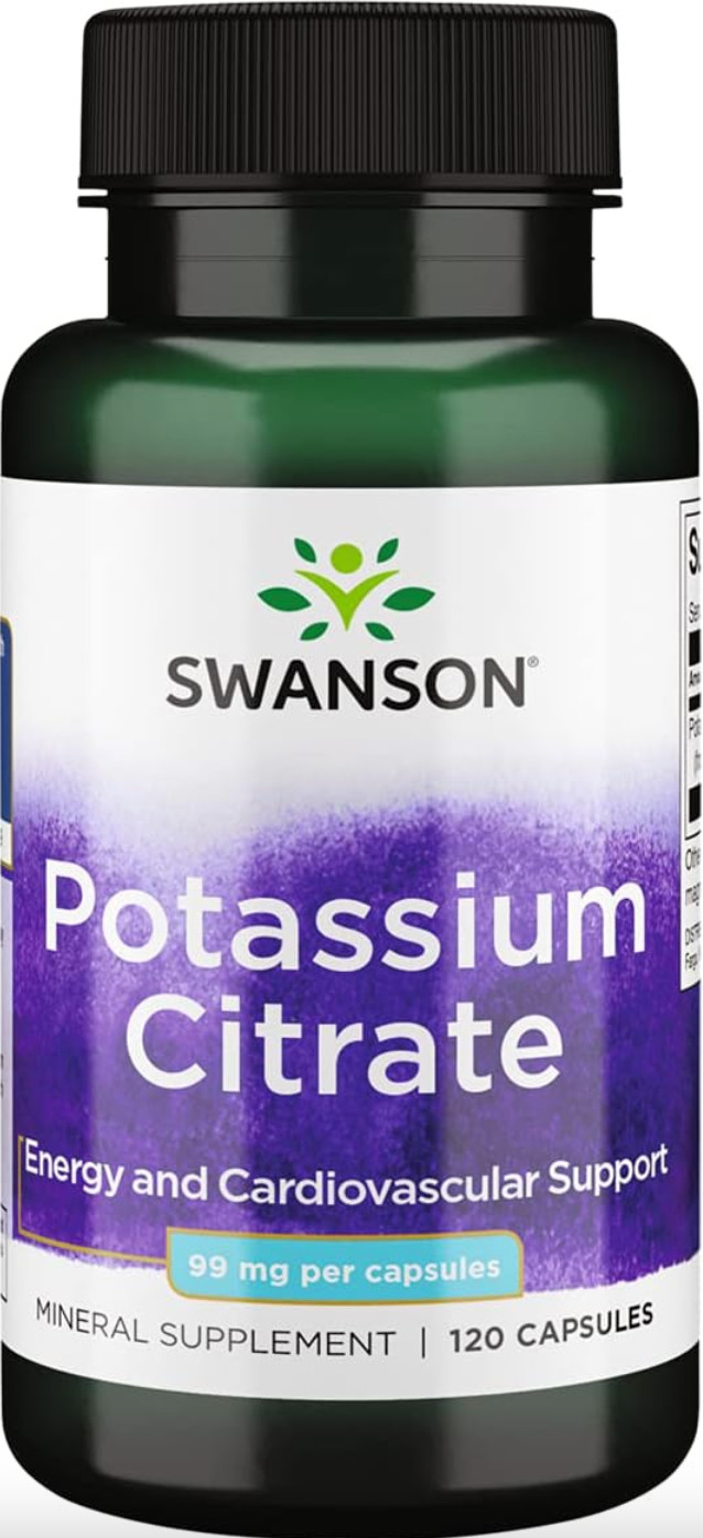 Citrato De Potasio Mineral Altamente Absorbible 120 Caps Non GMO Vegan