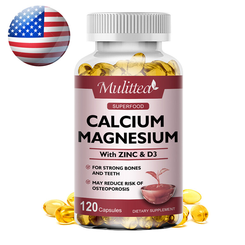 Calcium Magnesium Zinc with Vitamin D3 Capsules Bone Health Muscle Improvement