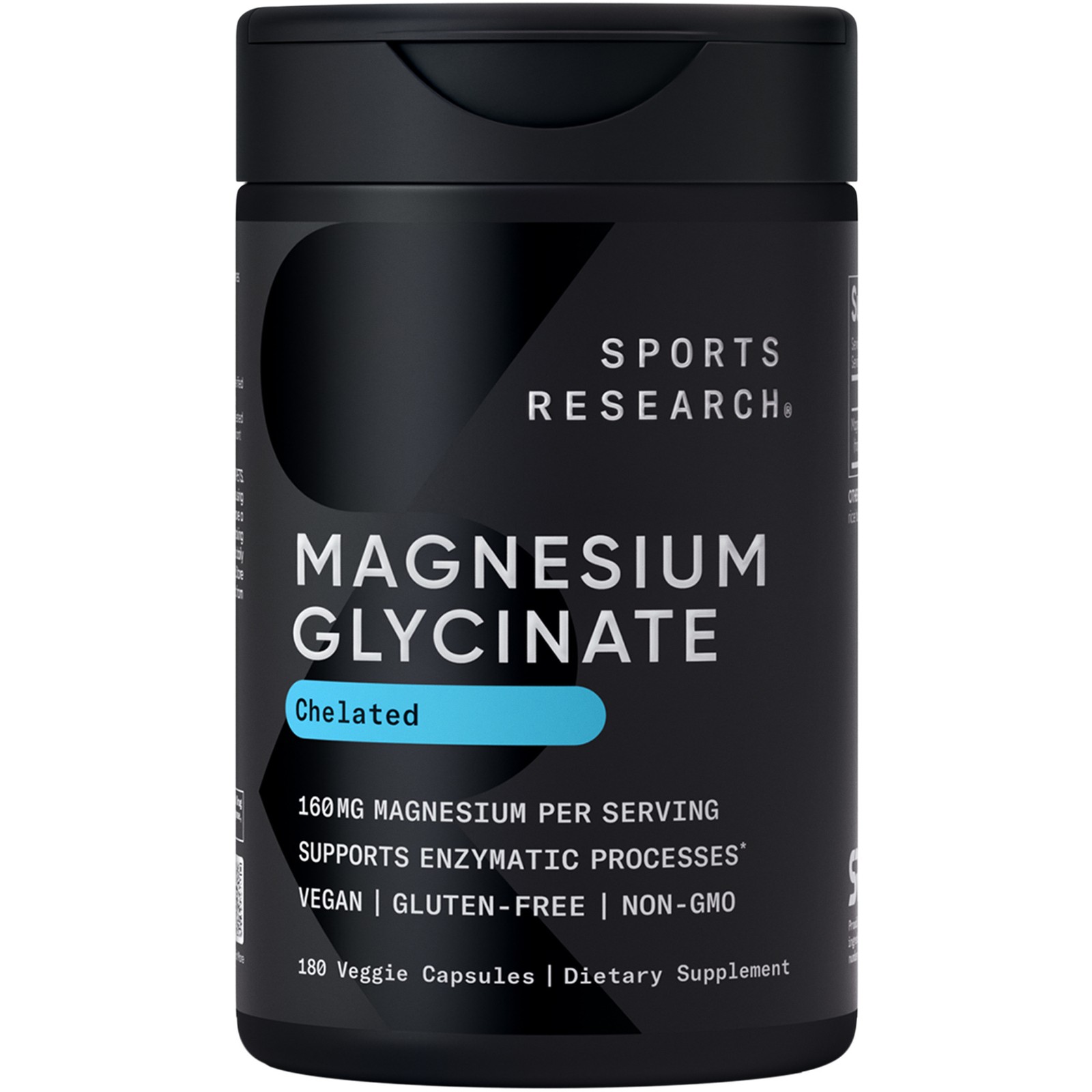 Magnesium Glycinate 160mg (180 veggie capsules)