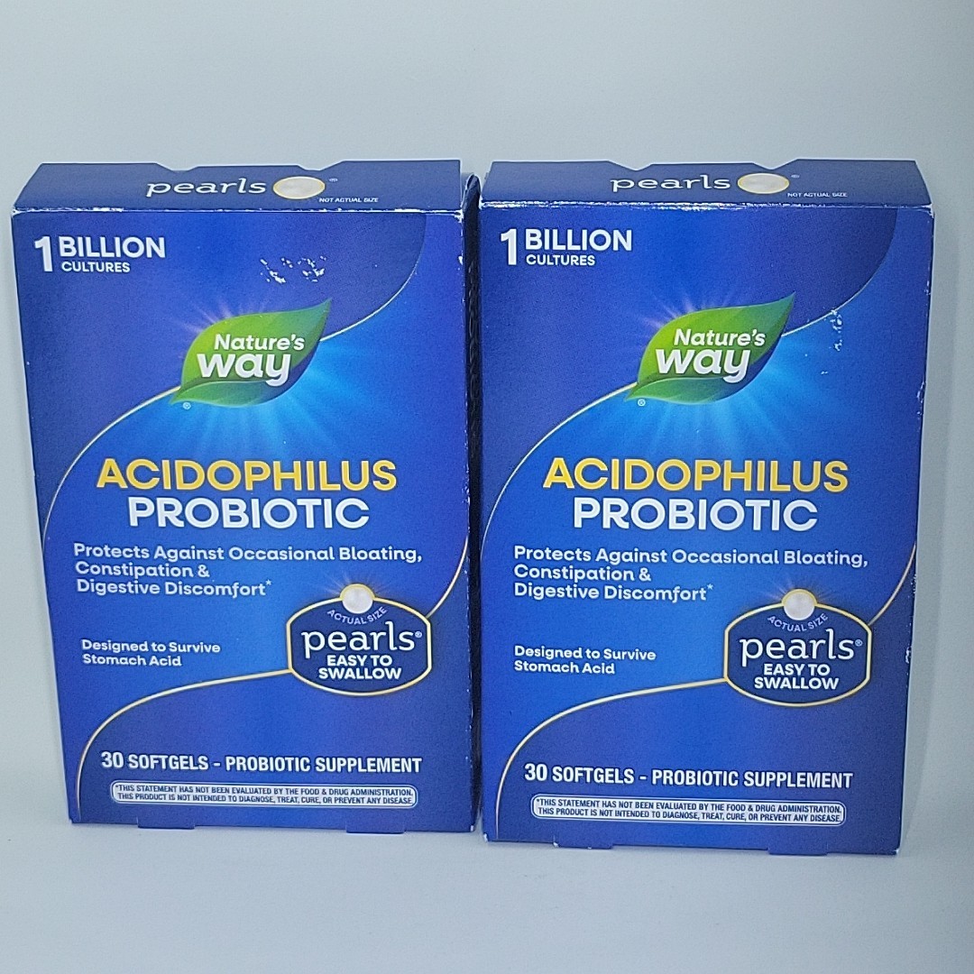 Natures Way 2pk Acidophilus Probiotics  EXP:  DECEMBER 2025. 30 Count