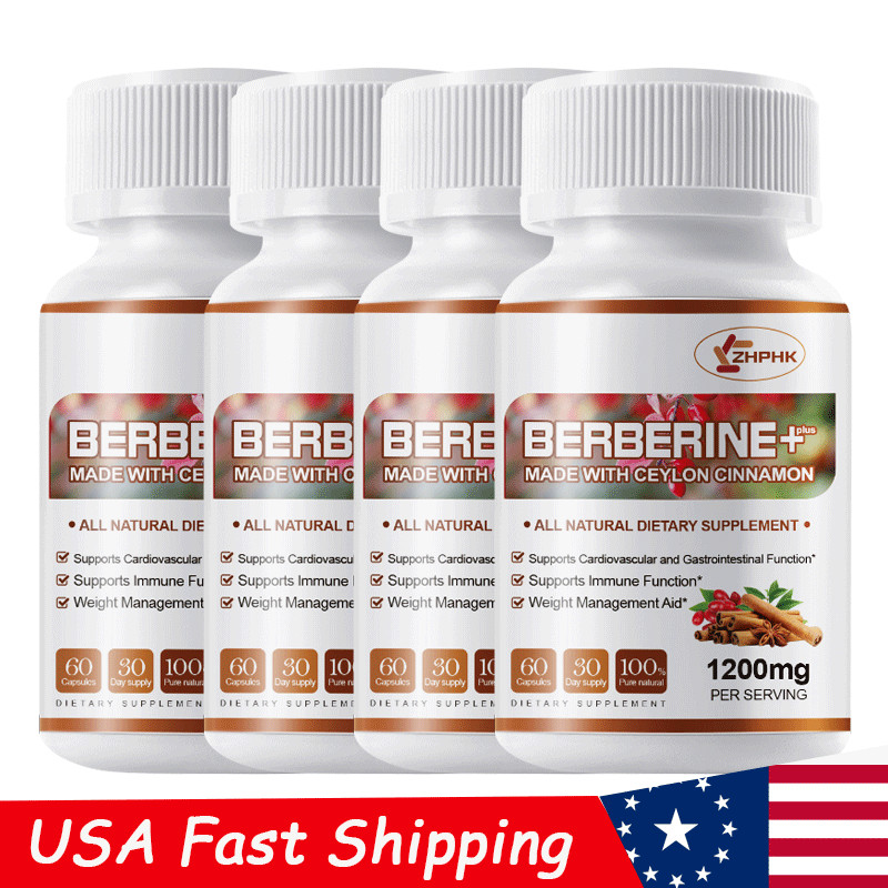 Premium Berberine HCL Extract 1200mg, Healthy Cholesterol, Anti-Inflammatory