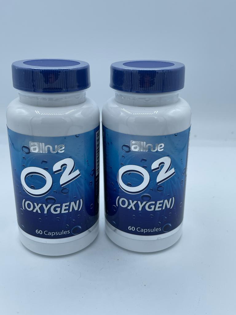pack of 2 O2 ( Oxygen ) 120 caps promotes healthy oxygen levels cells function