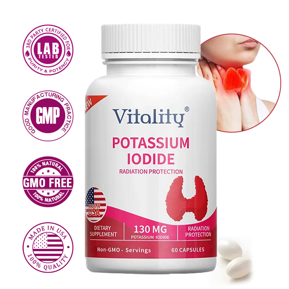 Vitality Potassium 130mg, 60 Softgels Exp 06/2026