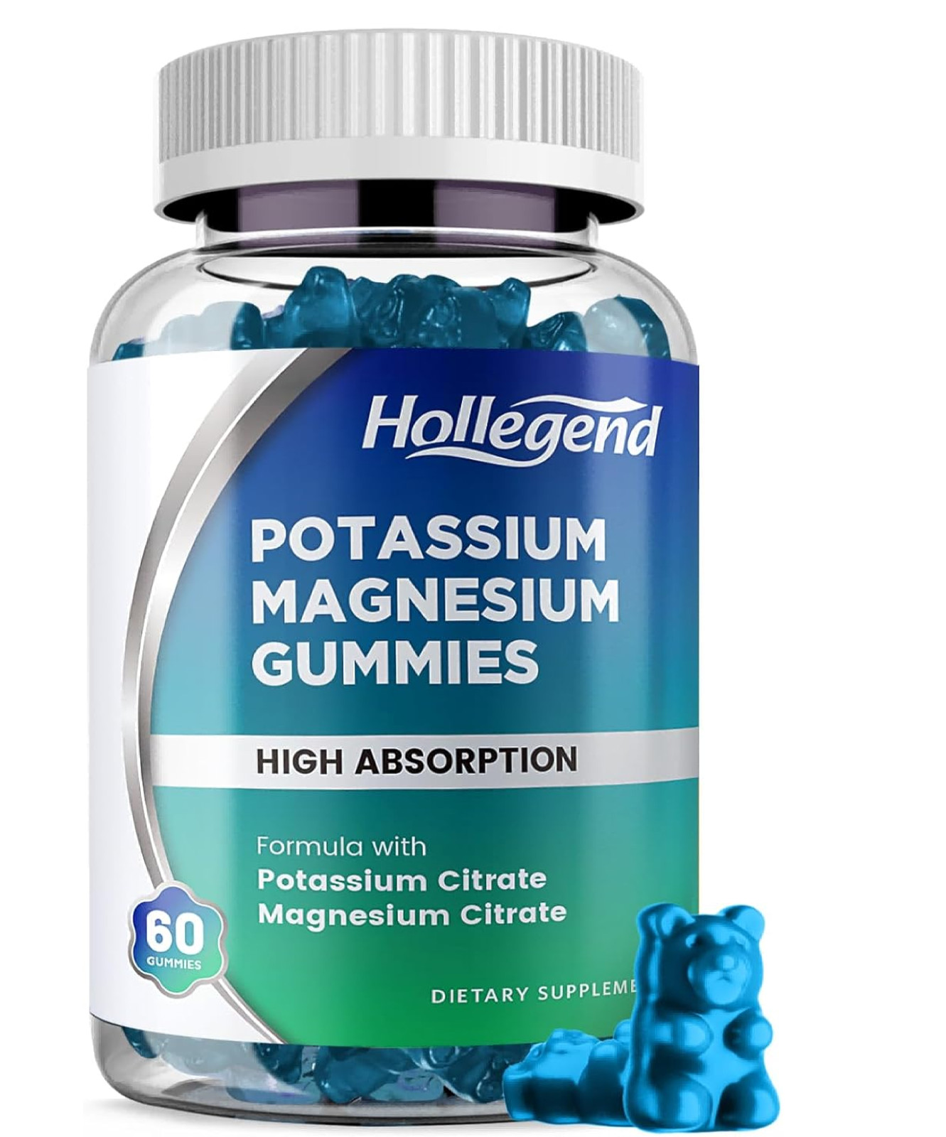 Potassium Magnesium Gummies, High Absorption Potassium Citrate 99mg Magnesium Ci