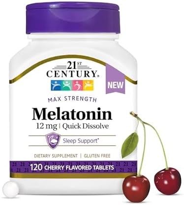 Melatonin Sleep Aid Quick Dissolve Tablets Cherry Flavor