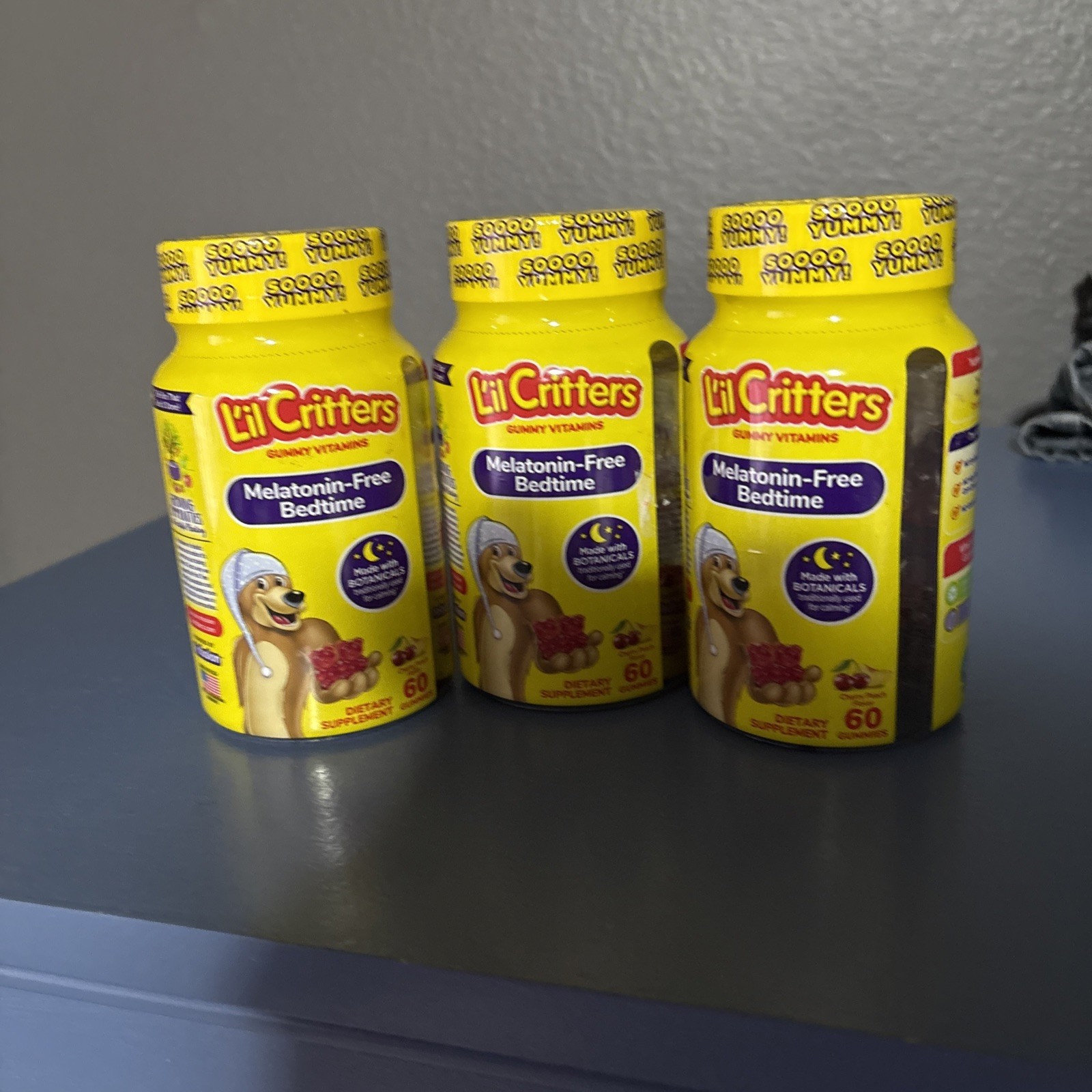 L’il Critters MELATONIN-FREE Bedtime Vitamin Supplement 180 GUMMIES CHERRY PEACH