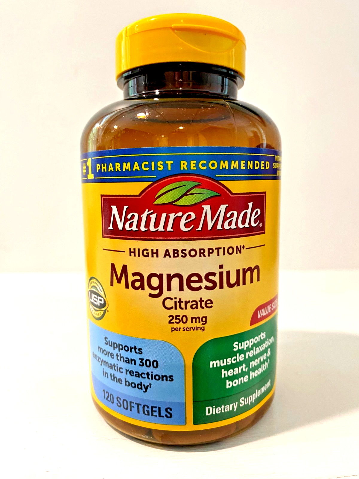 Nature Made High Absorption Magnesium Citrate 250mg, 120 Softgels EXP 2027 NEW