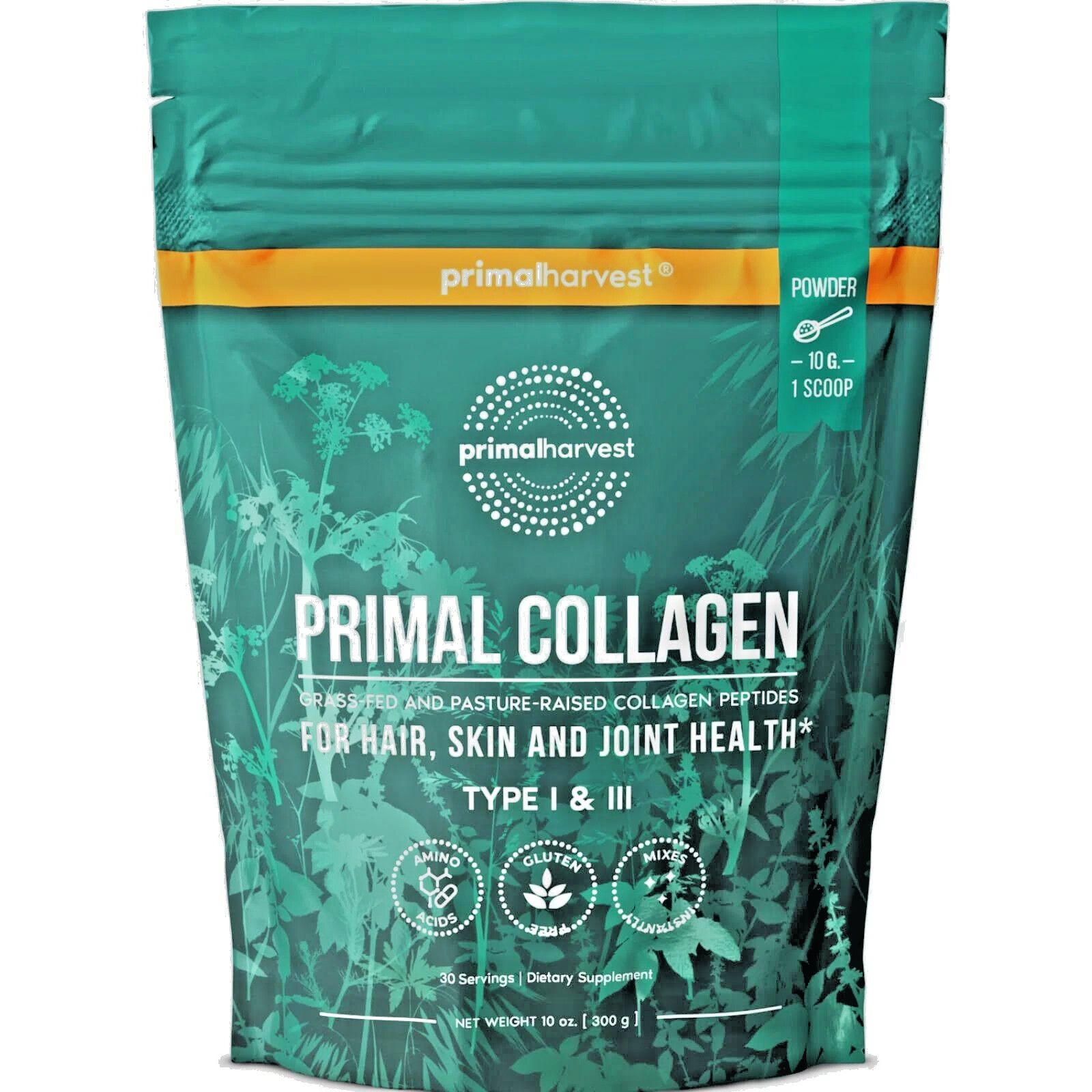 Primal Harvest Collagen Powder for Women or Men Primal Collagen Peptides usa f/s