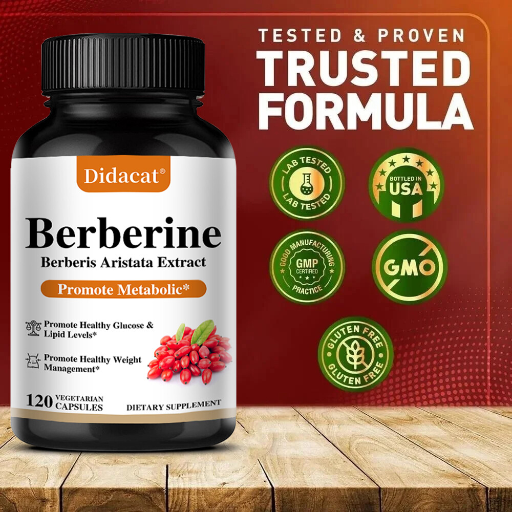 Berberine Enhances Immune Function Improves Cardiovascular Health 30-120 Pills