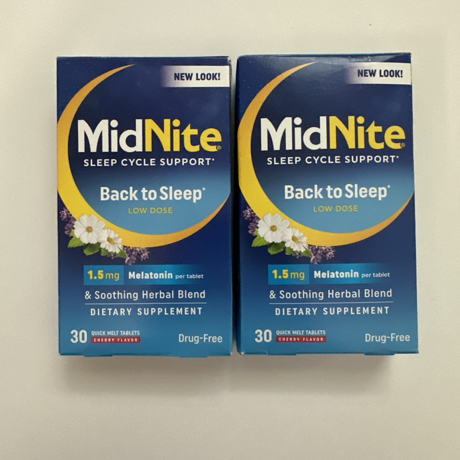 (2) MidNite Sleep Support low dose 1.5mg Melatonin Exp. 03/26