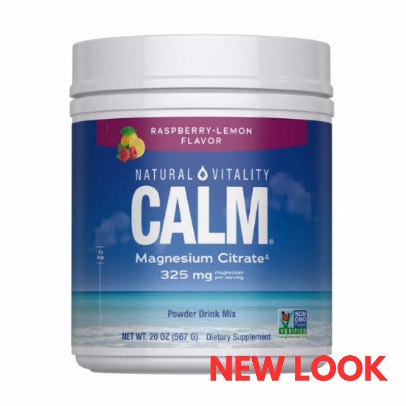 Natural Vitality Calm Magnesium Citrate Powder, Raspberry Lemon, 20 Ounces NEW!