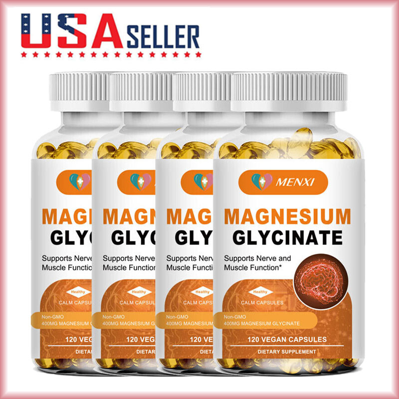 Magnesium Capsules for Heart Health & Muscle Relaxation Support 120-480PCS