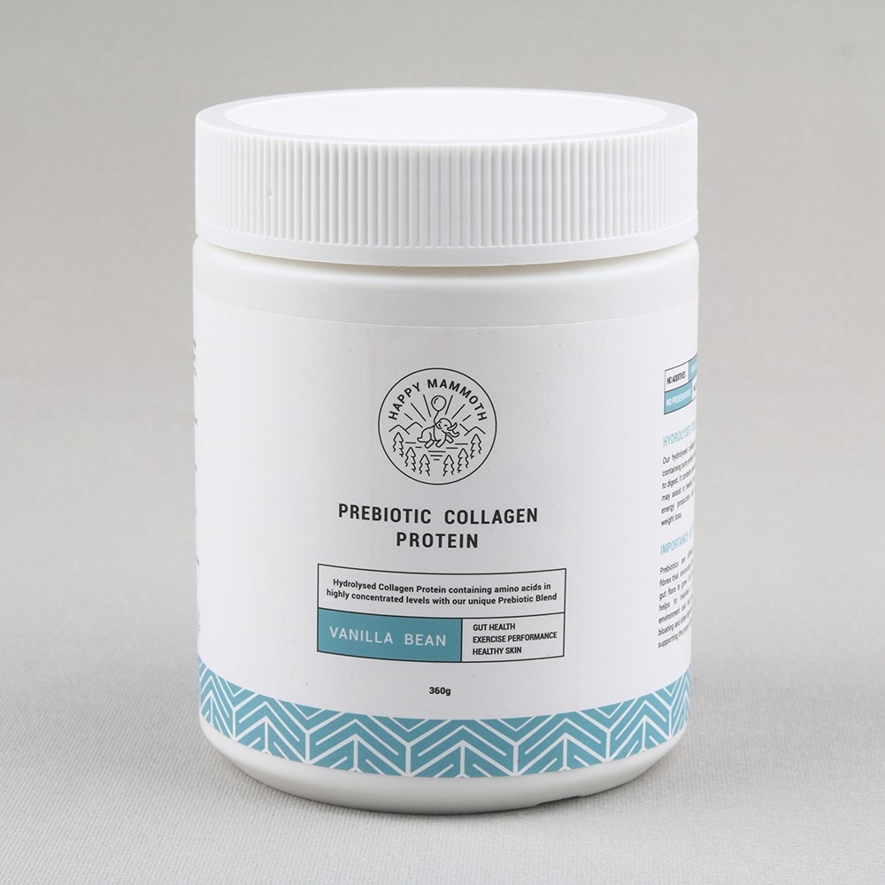 Happy Mammoth Complete Gut Repair Probiotic – Vanilla Bean Flavor, 24 Servings–