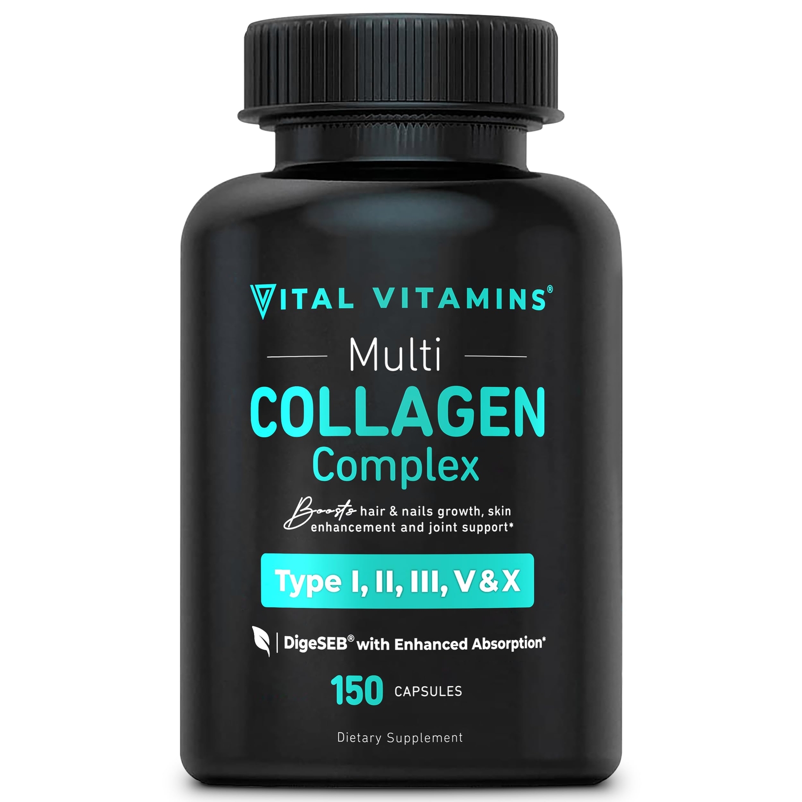 Vital Vitamins Collagen for Women & Men – Type I II III V X Multi Collagen Pi…
