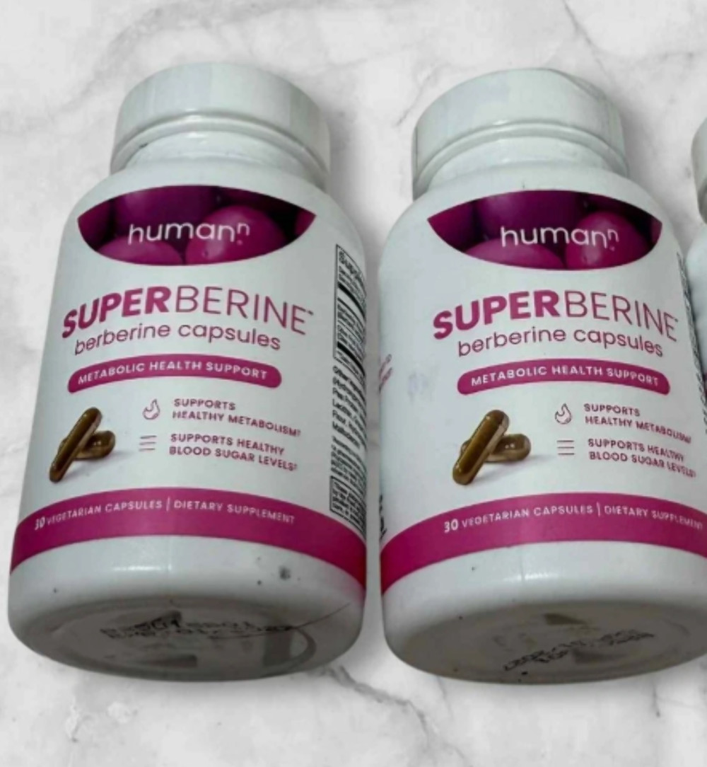 2x Humann SuperBerine Berberine Supplements, Healthy Metabolism & Blood Sugar Su