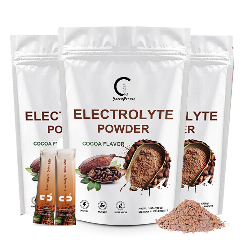 Electrolyte Powder Packets Chocolate Flavor Sugar Free Hydration Supplement