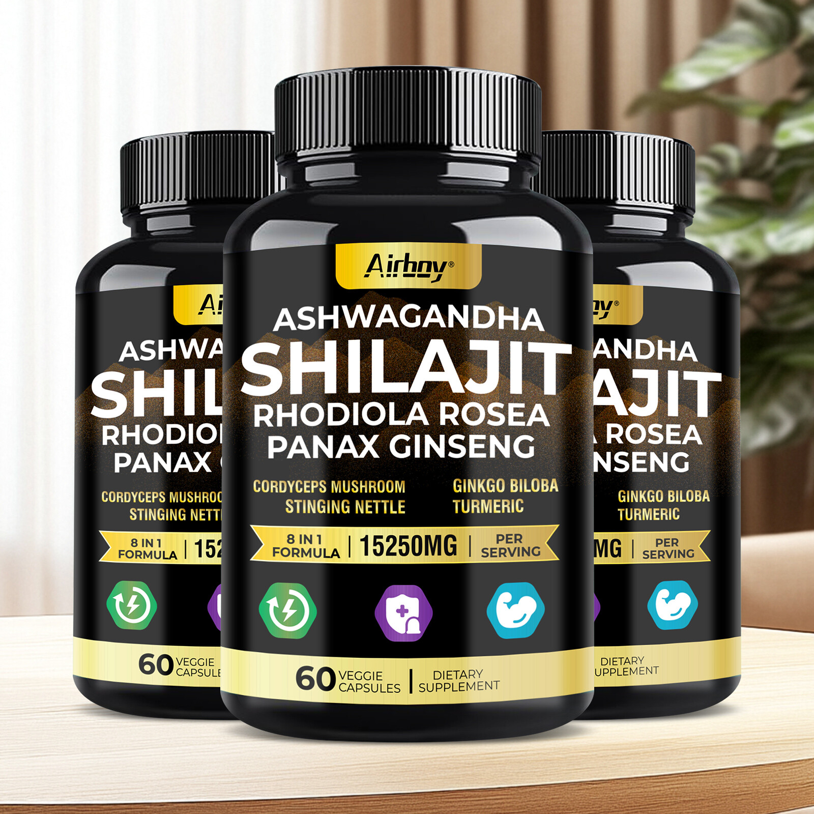 Ashwagandha,Shilajit – Rhodiola Rosea,Ginseng – Enhance Immunity and Body Energy