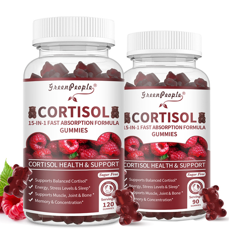 Cortisol 15-IN-1 Supplement Gumeis with Magnesium Ashwagandha L-Theanine