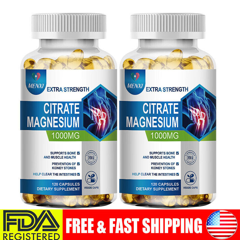 Magnesium Citrate 1000mg, Support Bone & Muscle Health Extra Strength 240 Pills