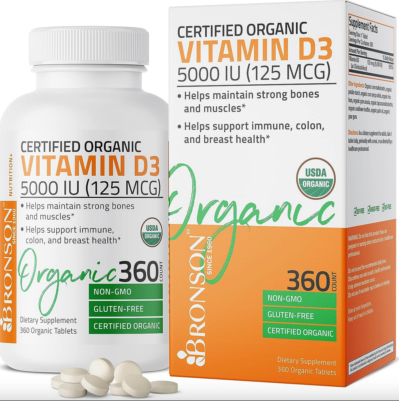 – High Potency Vitamin D-3 5000 IU 360 Softgels