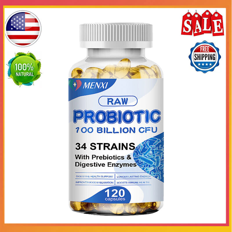 Probiotics Capsules – 100 Billion CFU with 34 Bacteria Strains Digestive Health