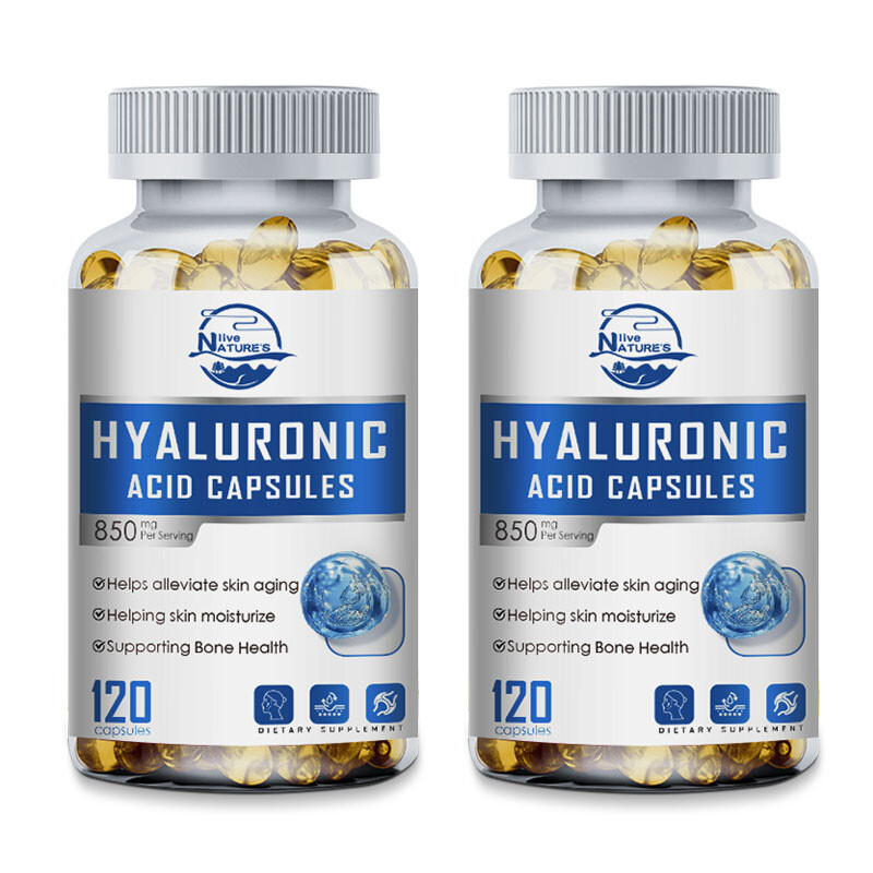 Hyaluronic Acid 850mg 240 Capsules w/ Vitamin C & E for Joint and Skin Health