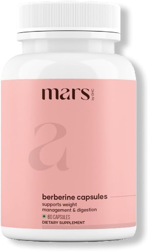mars by GHC Berberine Capsules ~ With Cinnamon, Fenugreek & Ginseng ~ 60 Caps