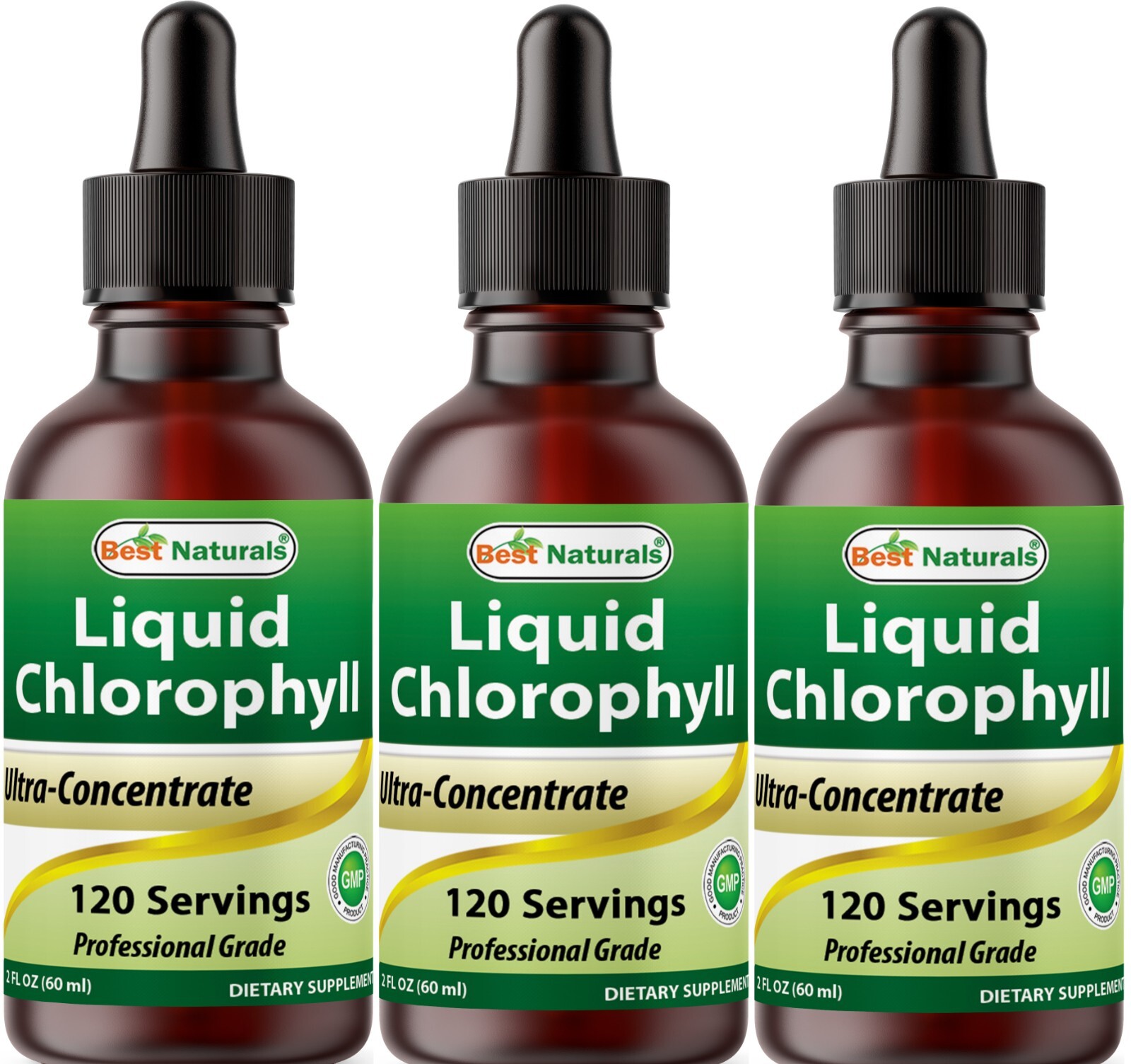 3 Pack Best Naturals Liquid Chlorophyll Drops – 50 mg