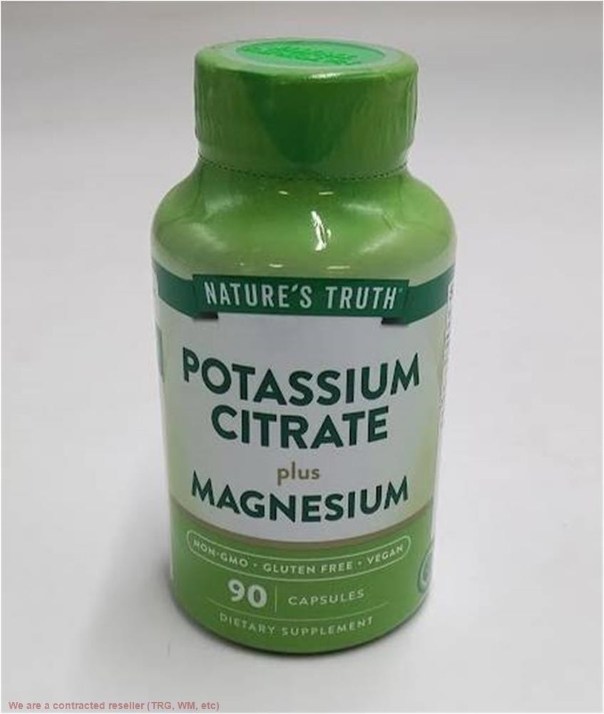 Nature’s Truth Potassium Magnesium Citrate Capsules | 90 Count EXP:11/2026 AFTER