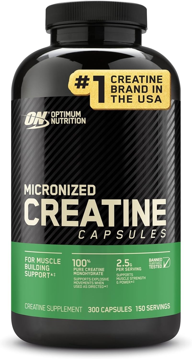 Optimum Nutrition 100% Pure Micronized Creatine Monohydrate 300 Capsules BB12/26