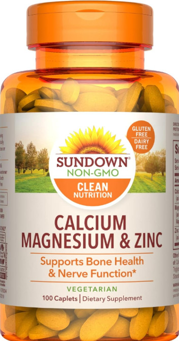 Sundown Calcium Magnesium Zinc 100 Caplets  Dietary Supplement Exp: 06/26+