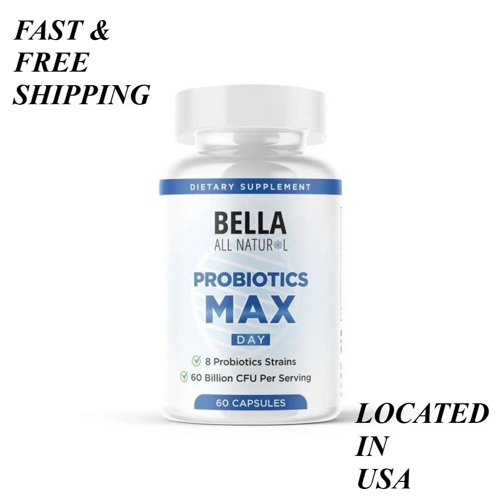 NEW Bella All Natural Probiotics for Digestive & Immune Health, 60 Billion CFU
