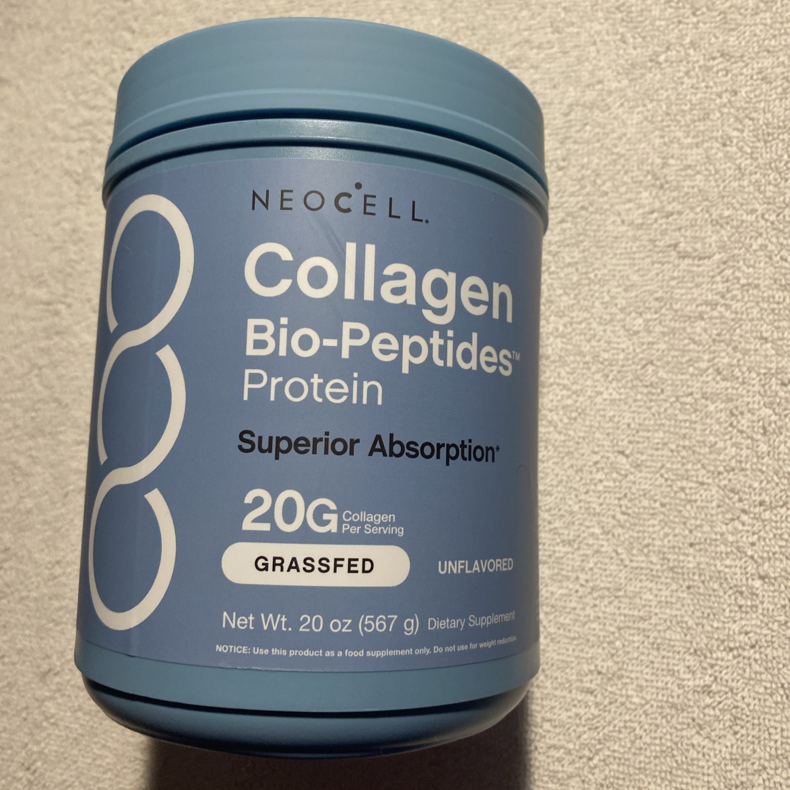 NeoCell Collagen Bio-Peptides Powder 20oz – Grassfed Protein Supplement – Advanc